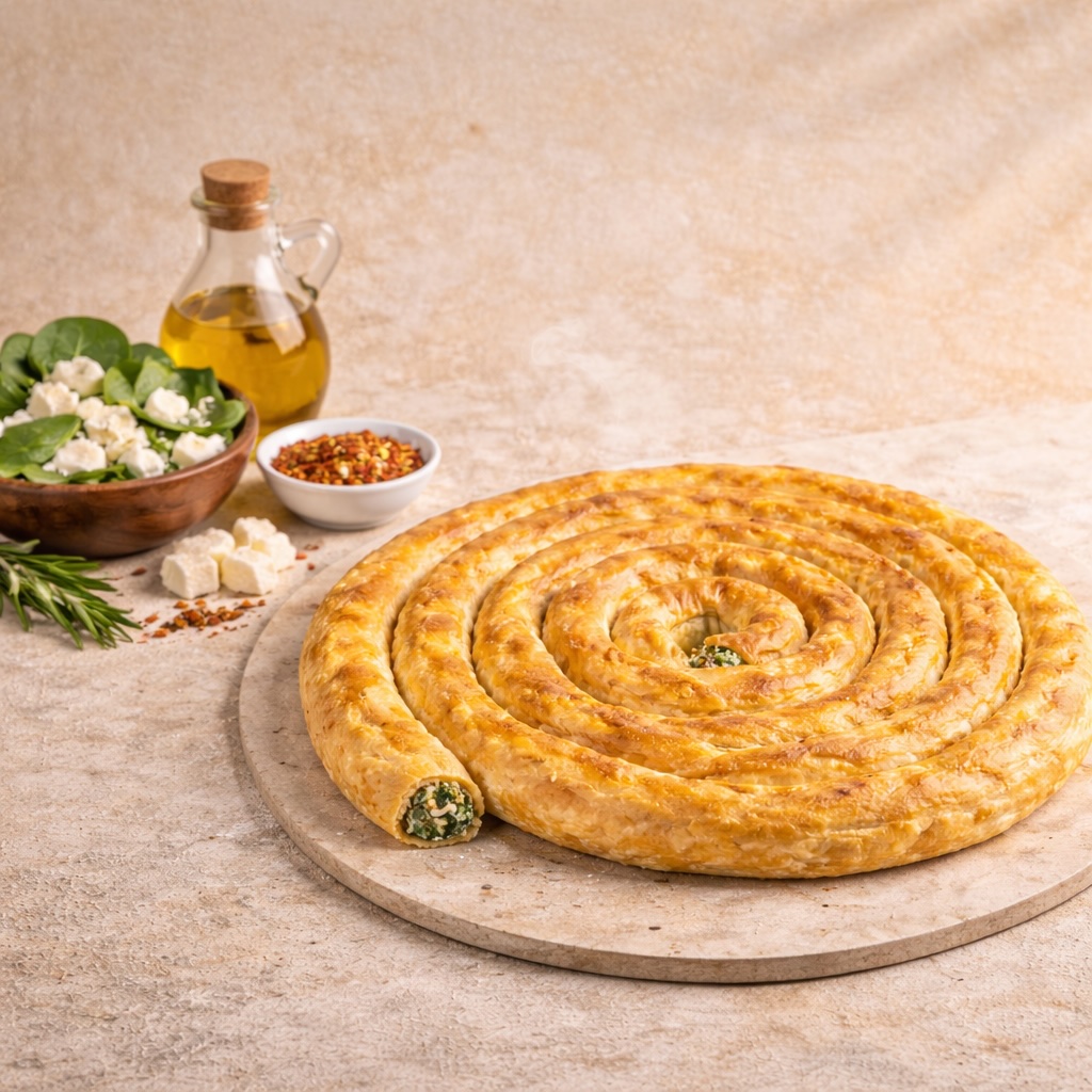 CIRCLE SPINACH AND CHEESE PIE TEPSI